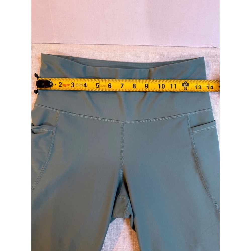 Old Navy Active Elevate Go Dry Leggings Women S Sage Green High Waisted Pockets - Picture 5 of 8